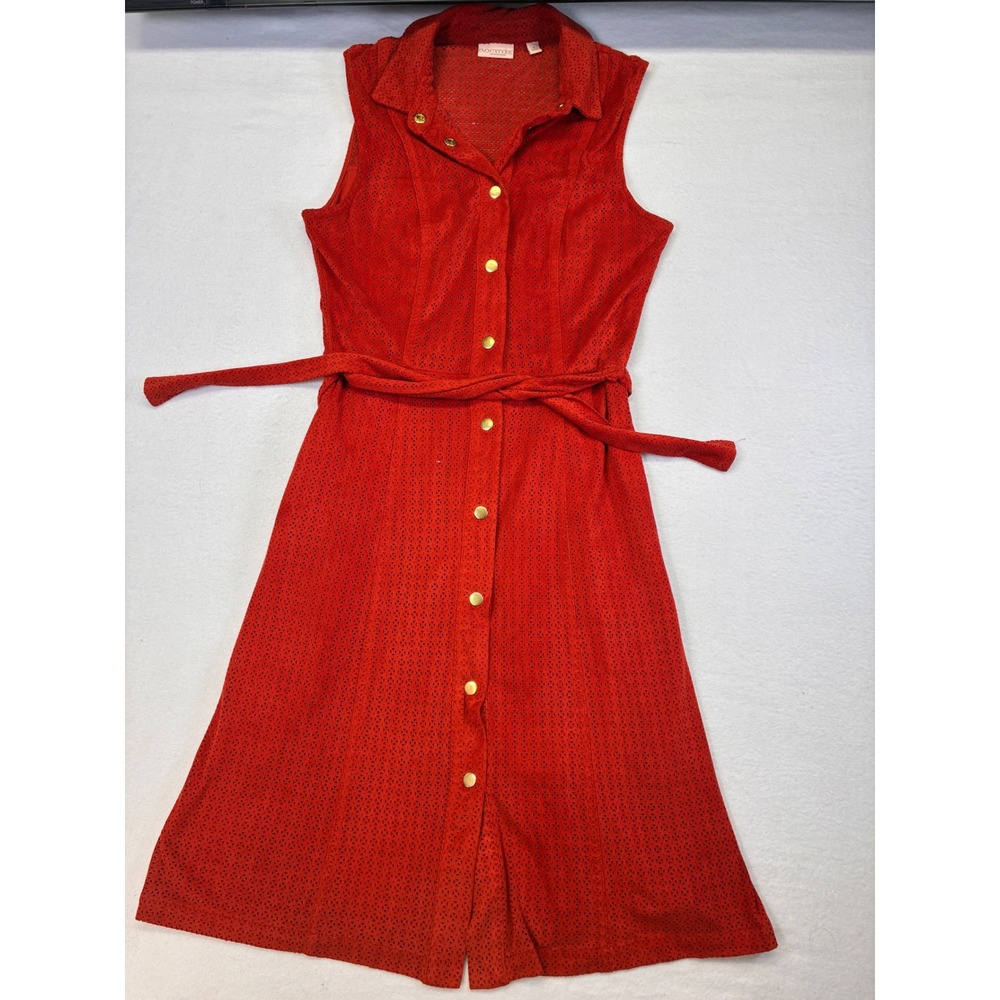 Eva Mendes Modern Shirtdress Office Siren Western Laser Cut - S Red